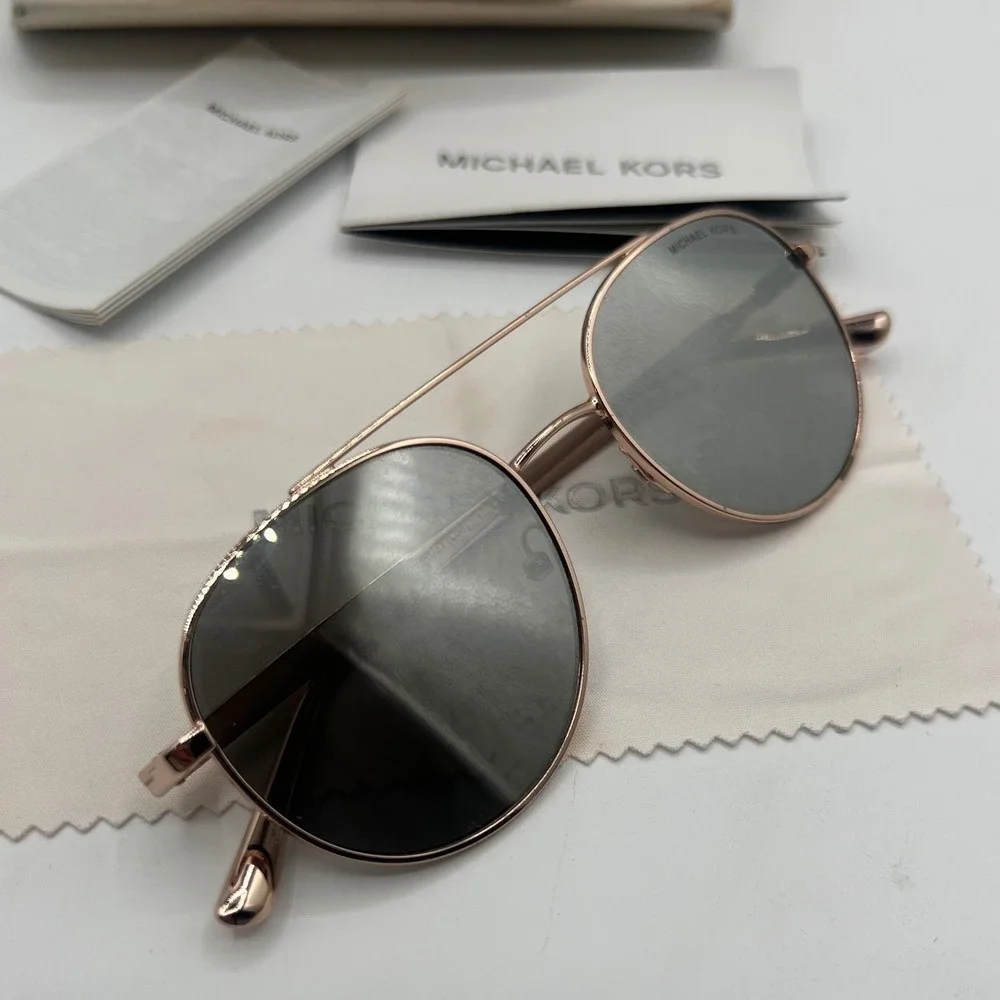 Michael Kors MK 1021 Lon 11166G‎ Rose Gold 53-18-140 3N Sunglasses With Case